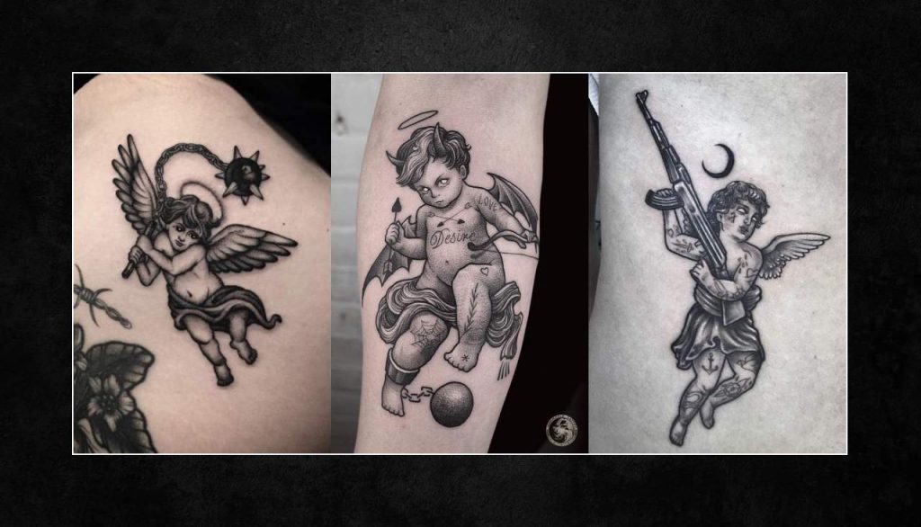 cupid mythological god tattoos
