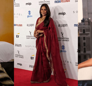 Shefali Shah's Red Torani Saree Was Fierier Than The Emmy 2023 Red Carpet