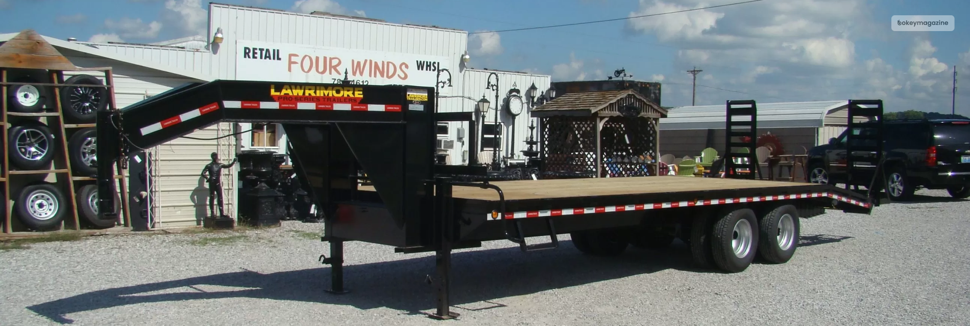 Cargo In A Gooseneck Trailer